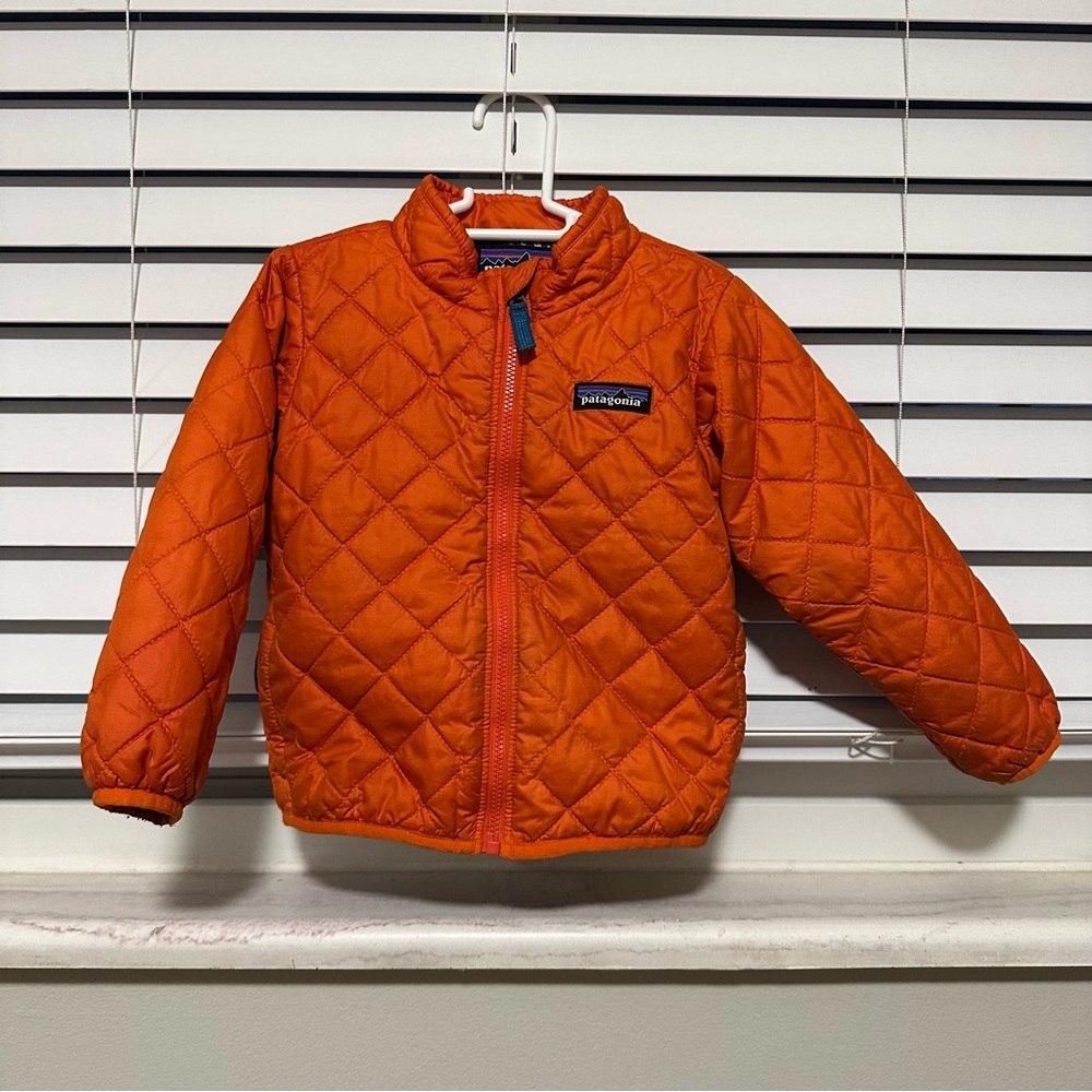 Patagonia Kids Orange Quilted Jacket